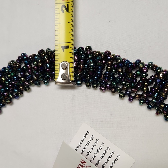 Broken Clasp Peacock Colored STATEMENT NECKLACE - Picture 7 of 12